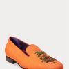 Zapatos de vestir de lino bordado Ralph Lauren Alonzo para hombre en color naranja Zapatos de vestir de lino bordado Ralph Lauren Alonzo para hombre en color naranja