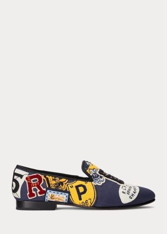Zapatos de vestir de lona con parche del logotipo Ralph Lauren Paxton para hombre en multicolor azul marino Zapatos de vestir de lona con parche del logotipo Ralph Lauren Paxton para hombre en multicolor azul marino