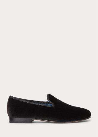 Zapatos de vestir de terciopelo Ralph Lauren Paxton negros para hombre Zapatos de vestir de terciopelo Ralph Lauren Paxton negros para hombre