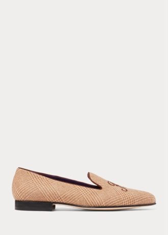 Zapatos de vestir de tweed a cuadros Ralph Lauren Alonzo Glen para hombre, color marrón/marrón Zapatos de vestir de tweed a cuadros Ralph Lauren Alonzo Glen para hombre, color marrón/marrón