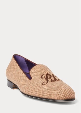 Zapatos de vestir de tweed a cuadros Ralph Lauren Alonzo Glen para hombre, color marrón/marrón Zapatos de vestir de tweed a cuadros Ralph Lauren Alonzo Glen para hombre, color marrón/marrón