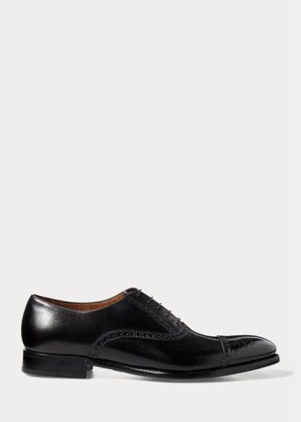 Zapatos de vestir negros con punta de casquillo Ralph Lauren Denver para hombre Zapatos de vestir negros con punta de casquillo Ralph Lauren Denver para hombre