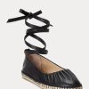 Zapatos planos con cordones de piel napa Ralph Lauren Cecilia para mujer, color negro Zapatos planos con cordones de piel napa Ralph Lauren Cecilia para mujer, color negro