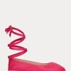 Zapatos planos con cordones de piel napa Ralph Lauren Cecilia para mujer en color fucsia Zapatos planos con cordones de piel napa Ralph Lauren Cecilia para mujer en color fucsia