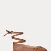 Zapatos planos con cordones de piel napa Ralph Lauren Cecilia para mujer en color marrón Zapatos planos con cordones de piel napa Ralph Lauren Cecilia para mujer en color marrón