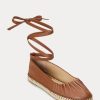 Zapatos planos con cordones de piel napa Ralph Lauren Cecilia para mujer en color marrón Zapatos planos con cordones de piel napa Ralph Lauren Cecilia para mujer en color marrón