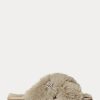 Zapatos planos de piel sintética Ralph Lauren Sydni para mujer en gris
