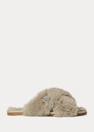 Zapatos planos de piel sintética Ralph Lauren Sydni para mujer en gris Zapatos planos de piel sintética Ralph Lauren Sydni para mujer en gris