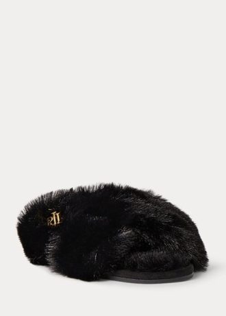 Zapatos planos negros de piel sintética Sydni de Ralph Lauren para mujer Zapatos planos negros de piel sintética Sydni de Ralph Lauren para mujer