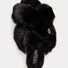 Zapatos planos negros de piel sintética Sydni de Ralph Lauren para mujer
