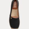 Zapatos planos negros Ralph Lauren Cameryn IV de piel abatanada para mujer Zapatos planos negros Ralph Lauren Cameryn IV de piel abatanada para mujer