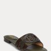 Zapatos planos Ralph Lauren Alegra de pelo de becerro con estampado de cebra en color oliva para mujer Zapatos planos Ralph Lauren Alegra de pelo de becerro con estampado de cebra en color oliva para mujer