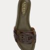 Zapatos planos Ralph Lauren Alegra de pelo de becerro con estampado de cebra en color oliva para mujer Zapatos planos Ralph Lauren Alegra de pelo de becerro con estampado de cebra en color oliva para mujer