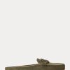 Zapatos planos Ralph Lauren Brynn de ante color oliva para mujer
