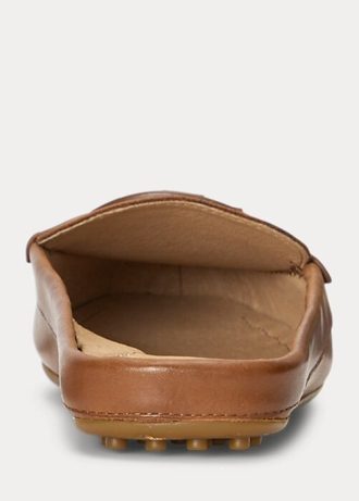 Zapatos planos Ralph Lauren Brynn de piel bruñida color marrón para mujer Zapatos planos Ralph Lauren Brynn de piel bruñida color marrón para mujer