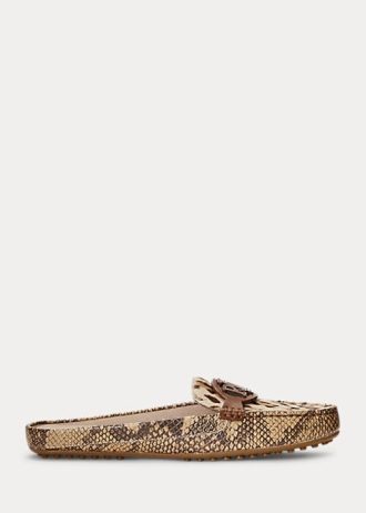 Zapatos planos Ralph Lauren Brynn de piel y pelo de becerro con relieve de serpiente para mujer Zapatos planos Ralph Lauren Brynn de piel y pelo de becerro con relieve de serpiente para mujer